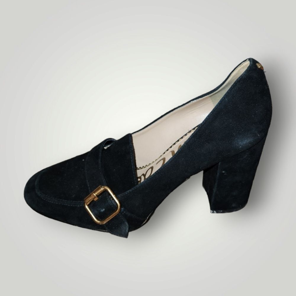 Sam Edelman Ellison Black Suede Pump Heels 8.5 - Picture 4 of 16